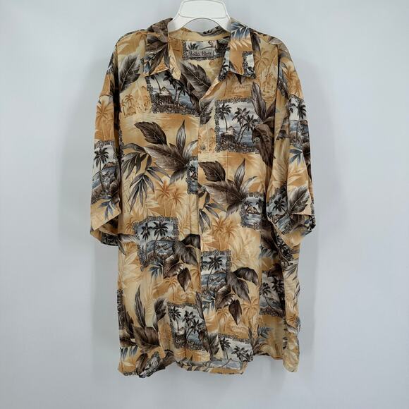 Hollis River Men's Shirt Size XL Hawaiian Palm Resort Cruise Tropical Island - Picture 1 of 8